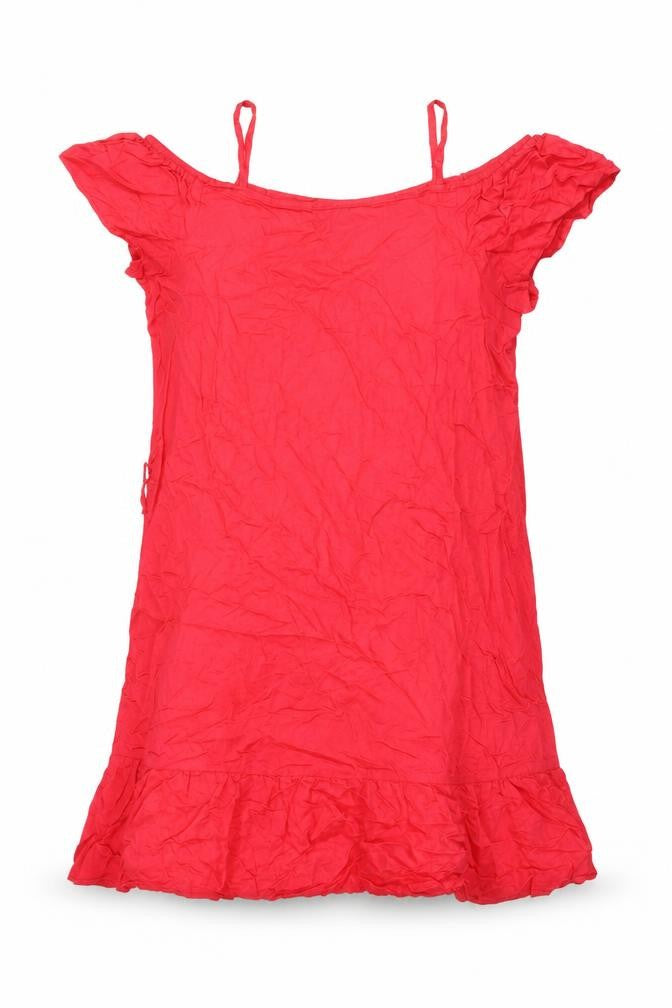 Hering Kids Girls Red Viscose Shift Size 16 Years Scoop Neck Pullover