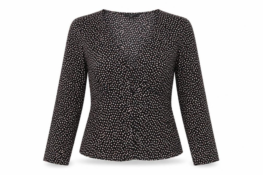 Womens UK Size M Brave Soul Black Polyester Button-Up