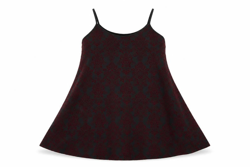 Mizumi Womens Black Floral Polyester Camisole T-Shirt Size L Scoop Neck