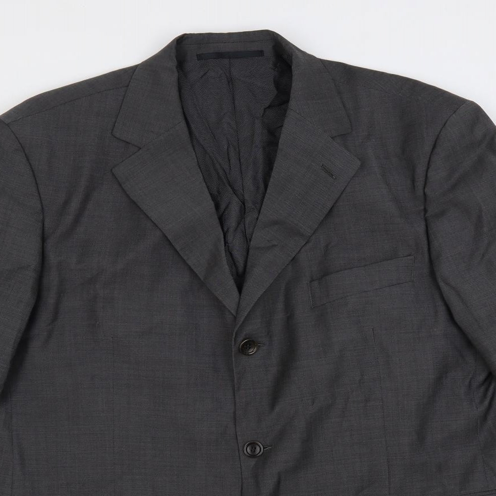 Cerruti Mens Grey Wool Jacket Suit Jacket Size 42 Regular