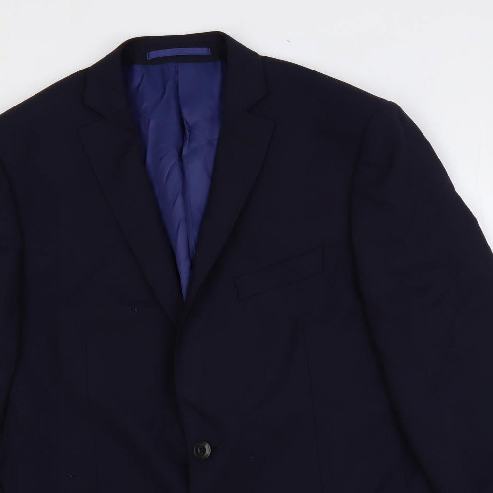 Marks and Spencer Mens Blue Wool Jacket Suit Jacket Size 40 Regular