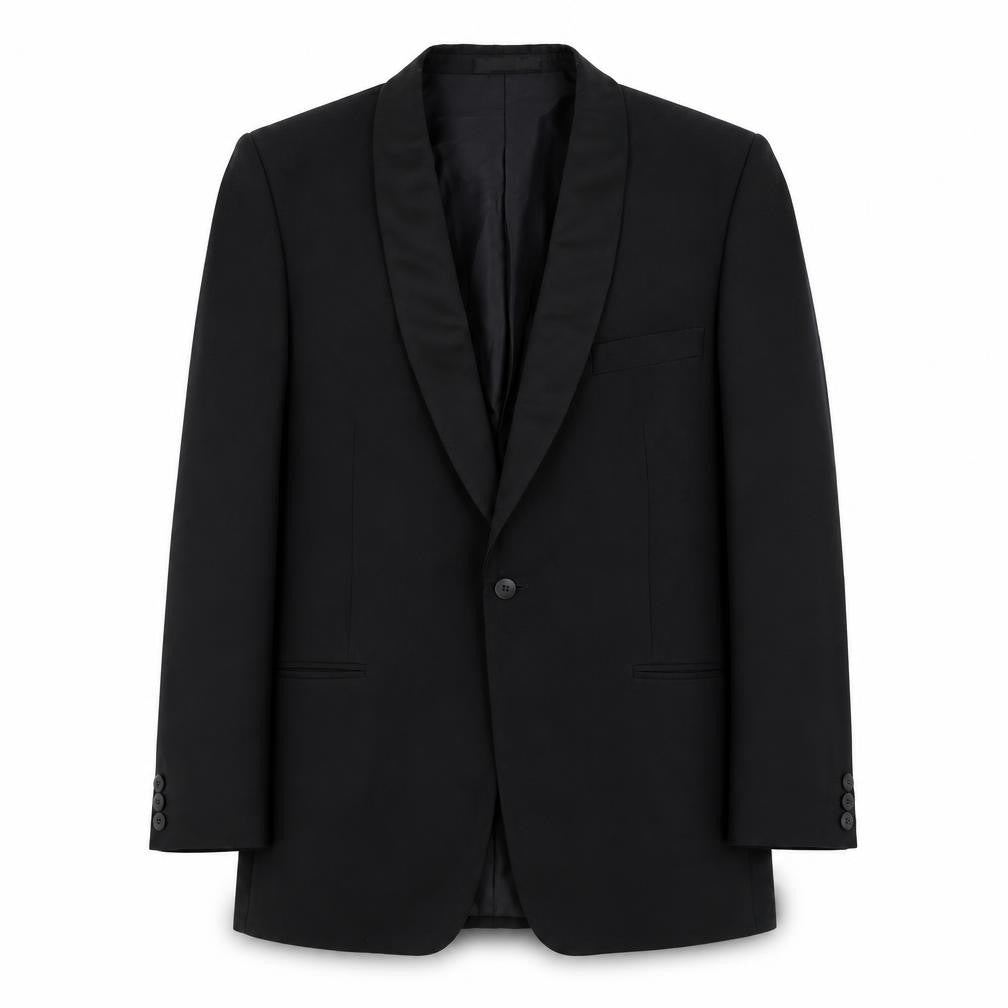 Mens 36 Chest Regular Dunn & Co Black One-Button