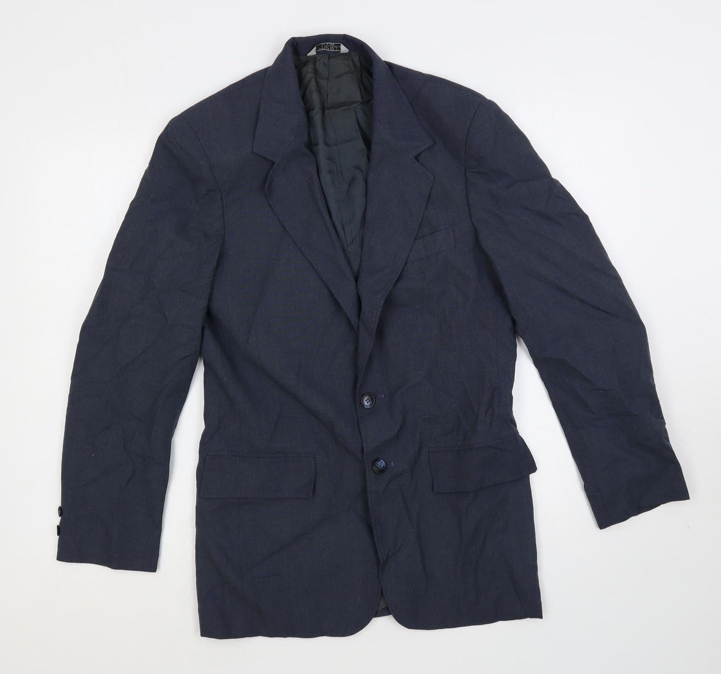 Prep Mens Blue Polyester Jacket Suit Jacket Size 38 Regular