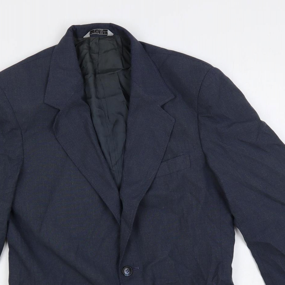 Prep Mens Blue Polyester Jacket Suit Jacket Size 38 Regular