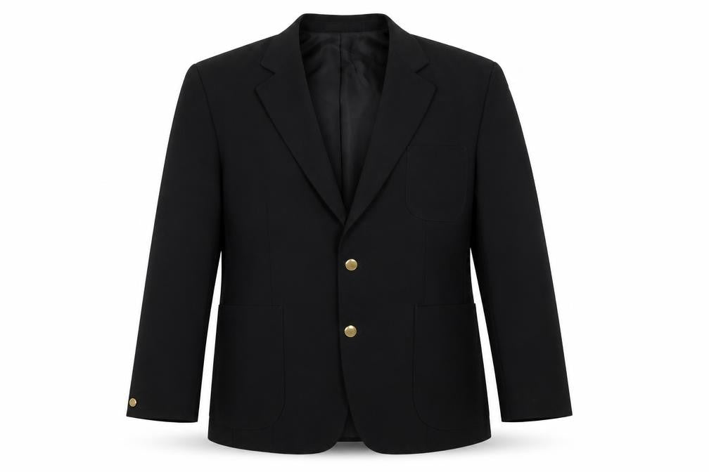Mens 42 Chest Regular Dunn & Co Black Two-Button