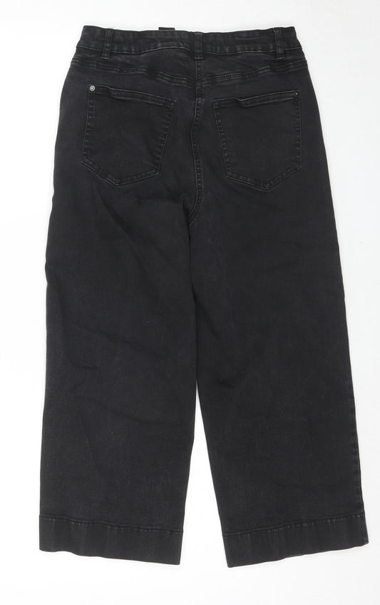 NEXT Womens Black Cotton Skinny Jeans Size 10 L21 in Regular Zip