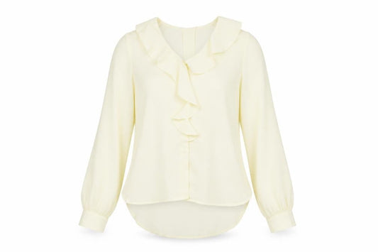 Womens UK Size 8 Axel Yellow Polyester Blouse