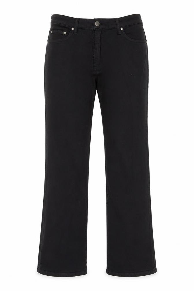 Dolorse Womens Black Cotton Straight Jeans Size 12 L32 in Regular Zip - Pockets, Belt Loops