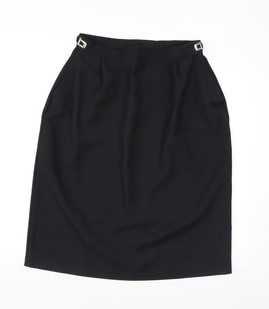 Classics Womens Black Polyester Straight & Pencil Skirt Size 20 Zip