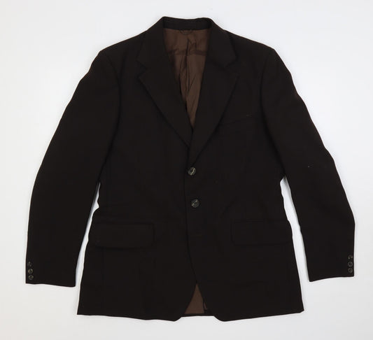 Hepworths Mens Brown Wool Jacket Suit Jacket Size 40 Regular
