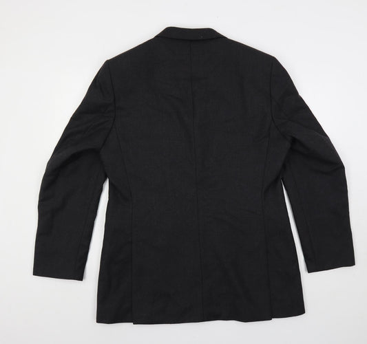 Burton Mens Grey Viscose Jacket Suit Jacket Size 40 Regular