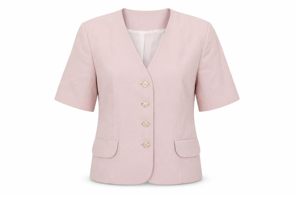 Vivienne Lawrence Womens Pink Jacket Blazer Size 14 Button