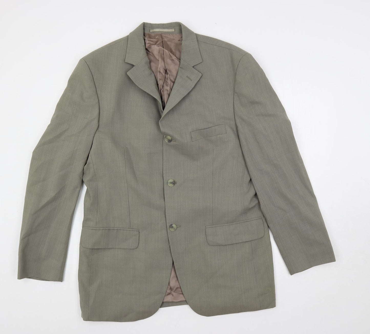 Cecil Gee Mens Green Wool Jacket Suit Jacket Size 40 Regular