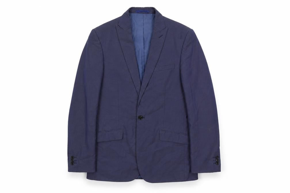 Marks and Spencer Mens Blue Polyester Jacket Suit Jacket Size 38 Regular