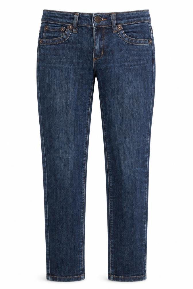 Jolina Womens Blue Cotton Straight Jeans Size 28 in L31 in Regular Zip