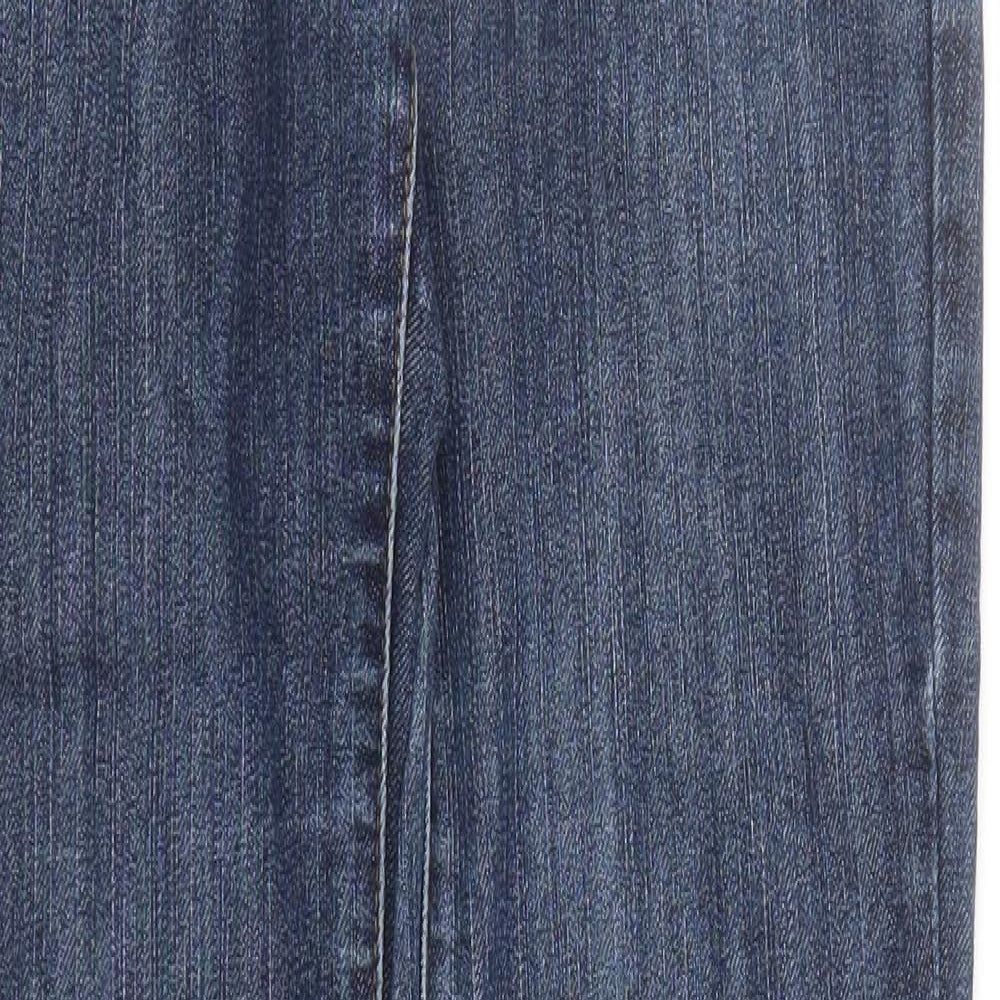 Jolina Womens Blue Cotton Straight Jeans Size 28 in L31 in Regular Zip