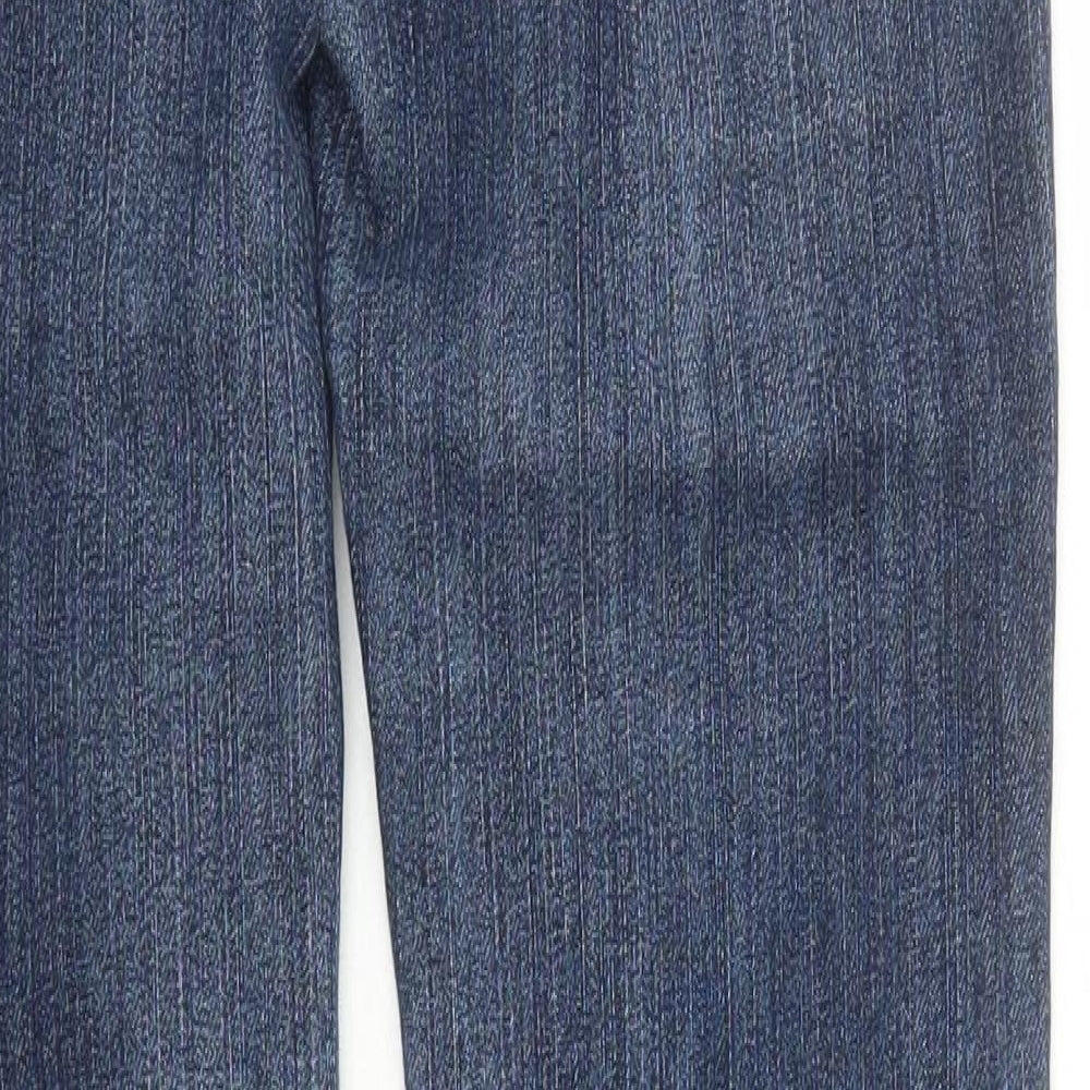 Jolina Womens Blue Cotton Straight Jeans Size 28 in L31 in Regular Zip