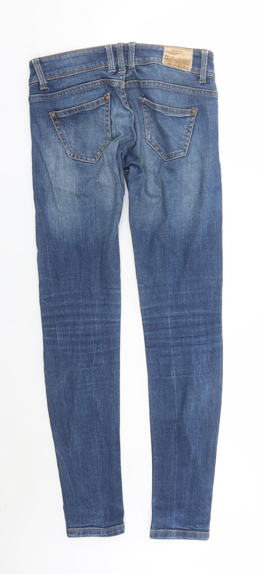 Terranova Womens Blue Cotton Skinny Jeans Size XS L29 in Regular Zip