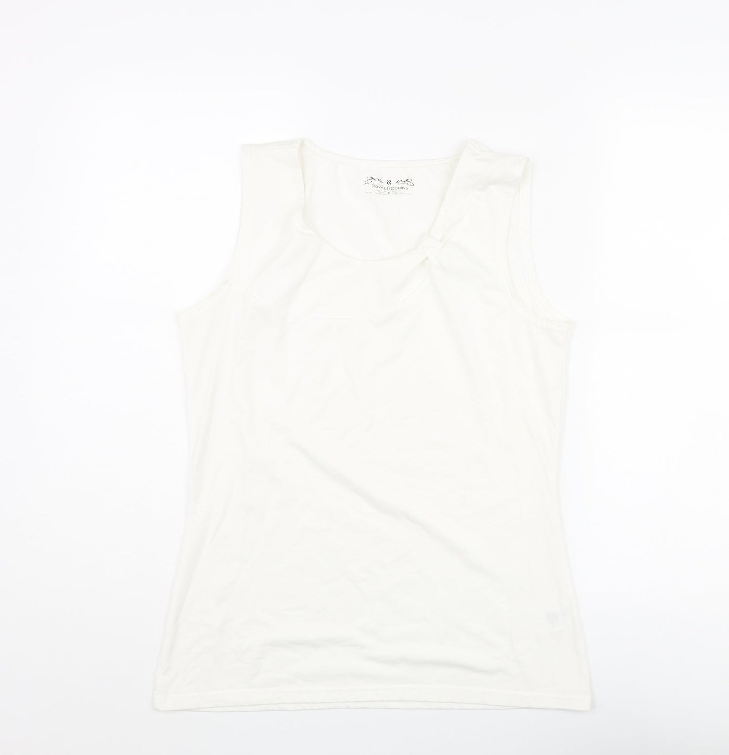 Royal Robbins Womens Ivory Polyester Camisole Tank Size M Round Neck