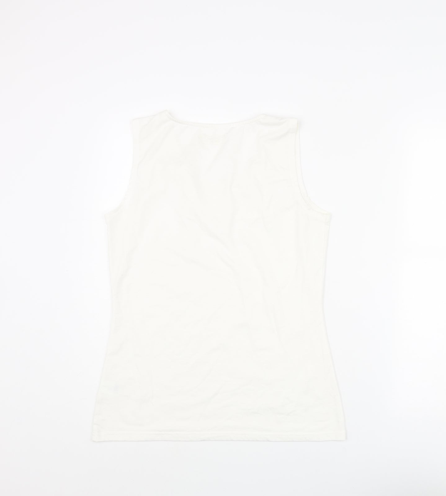 Royal Robbins Womens Ivory Polyester Camisole Tank Size M Round Neck