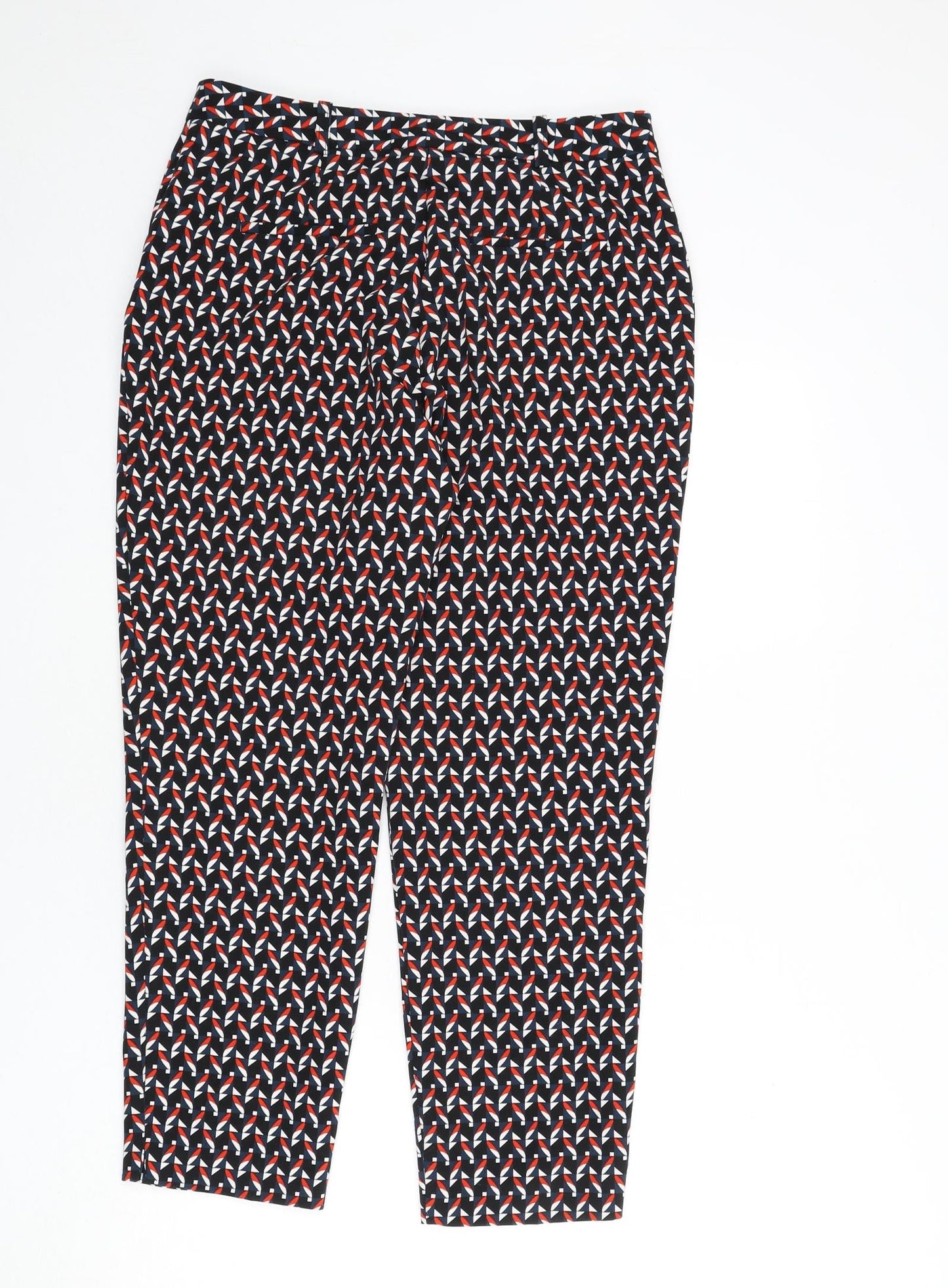Dorothy Perkins Womens Multicoloured Geometric Polyester Trousers Size 10 L25 in Regular Zip