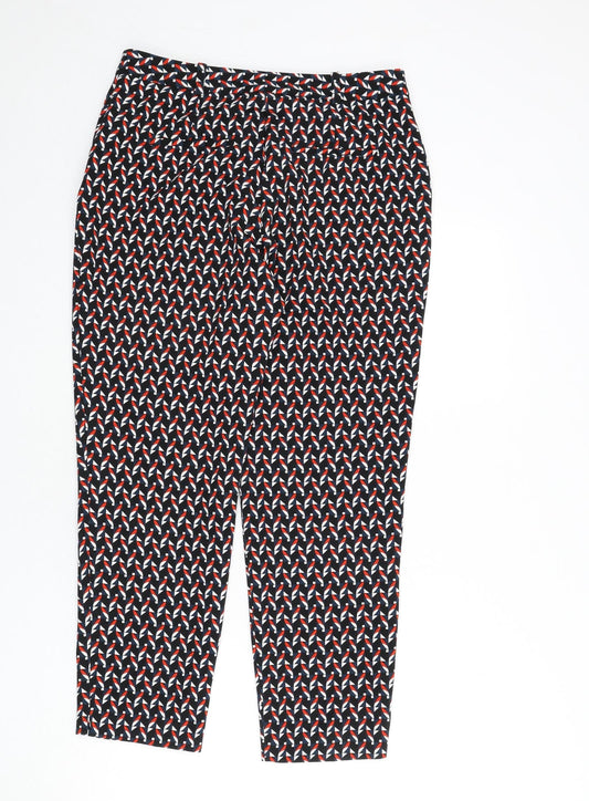 Dorothy Perkins Womens Multicoloured Geometric Polyester Trousers Size 10 L25 in Regular Zip