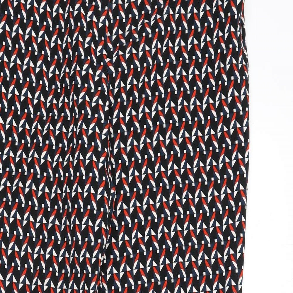 Dorothy Perkins Womens Multicoloured Geometric Polyester Trousers Size 10 L25 in Regular Zip