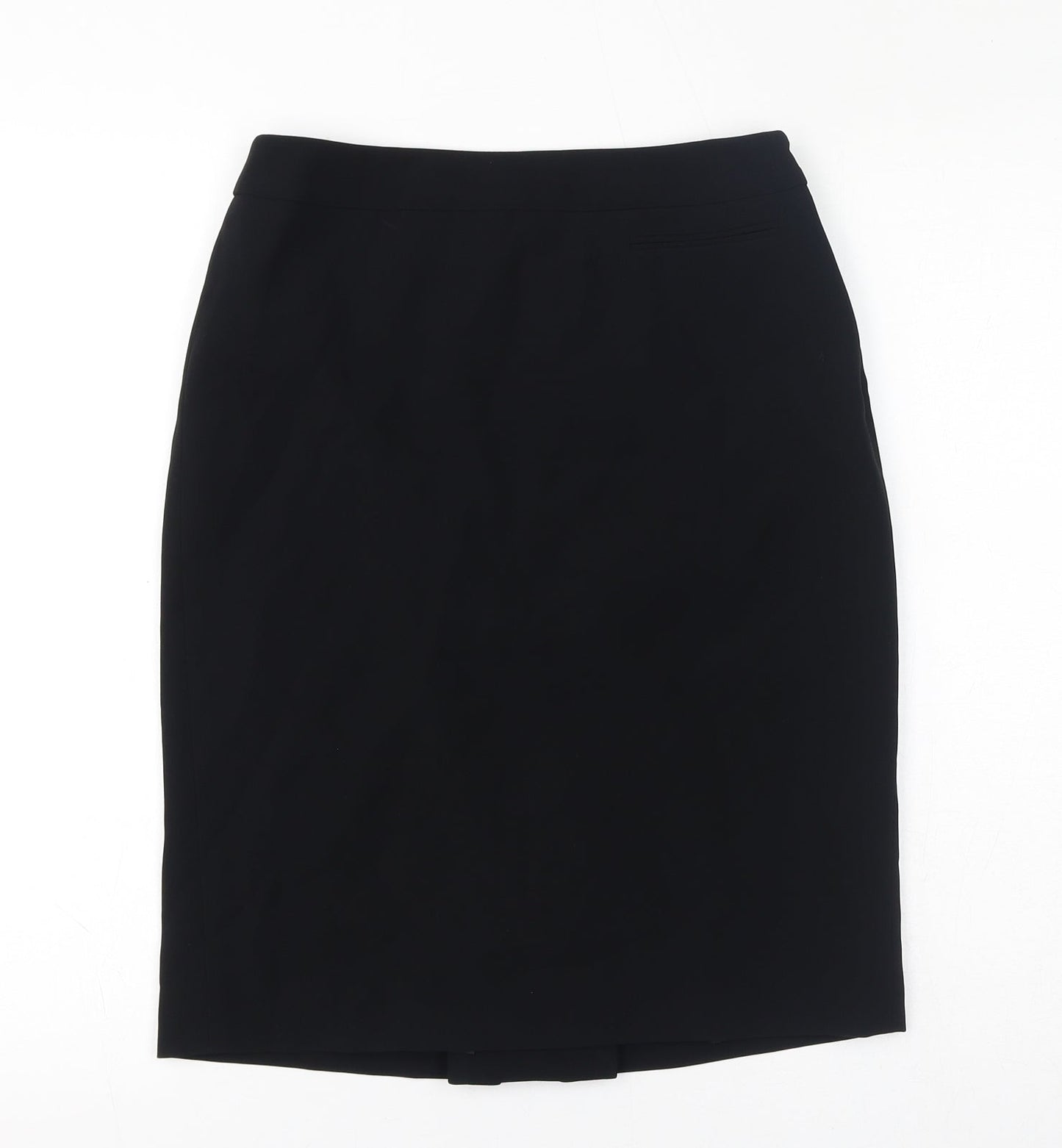 Ann Taylor Womens Black Acetate Straight & Pencil Skirt Size 4 Zip - Size 0 (US), Slit