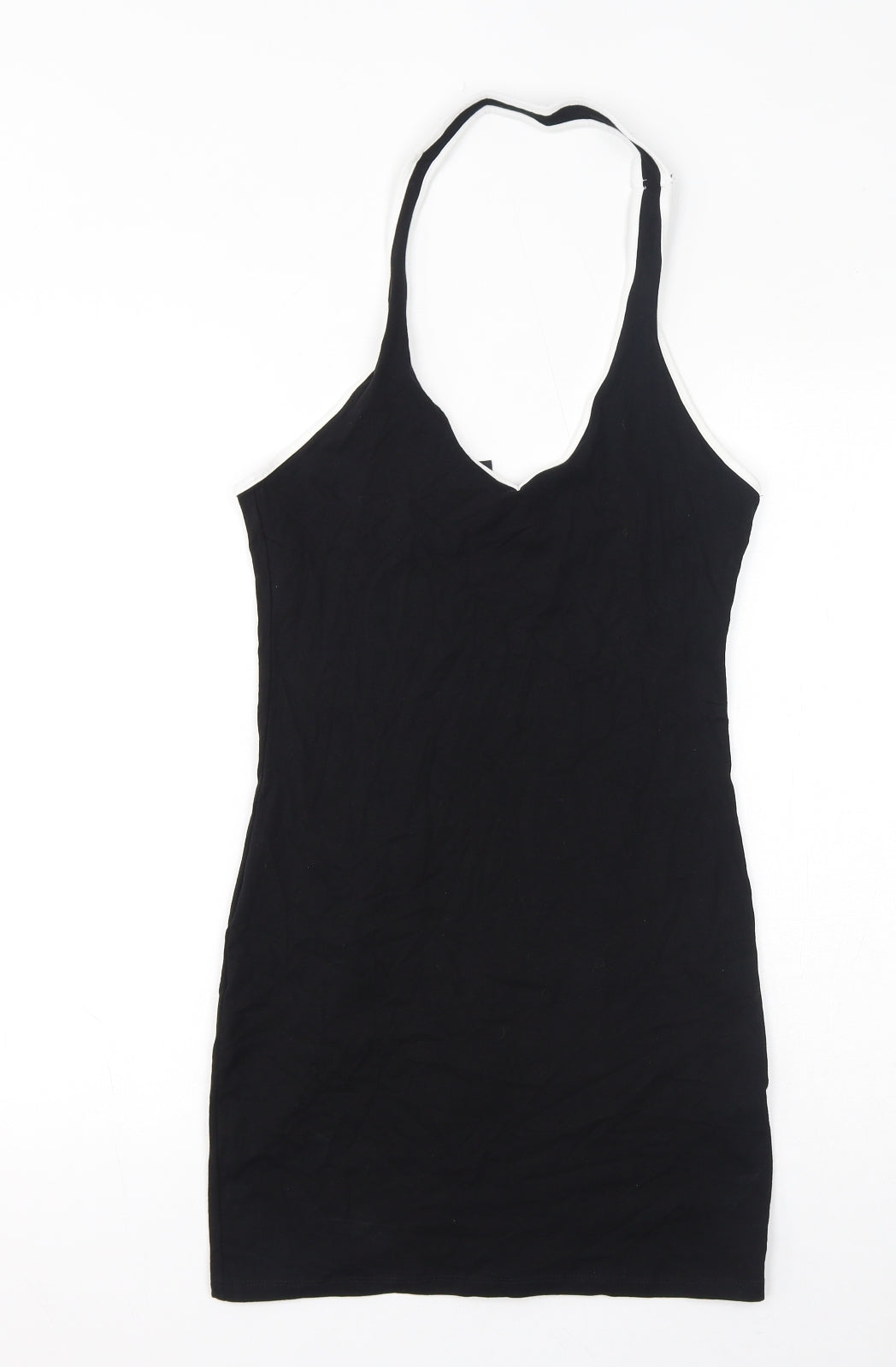 Divided by H&M Womens Black Cotton Bodycon Size M Halter Pullover - Open Back