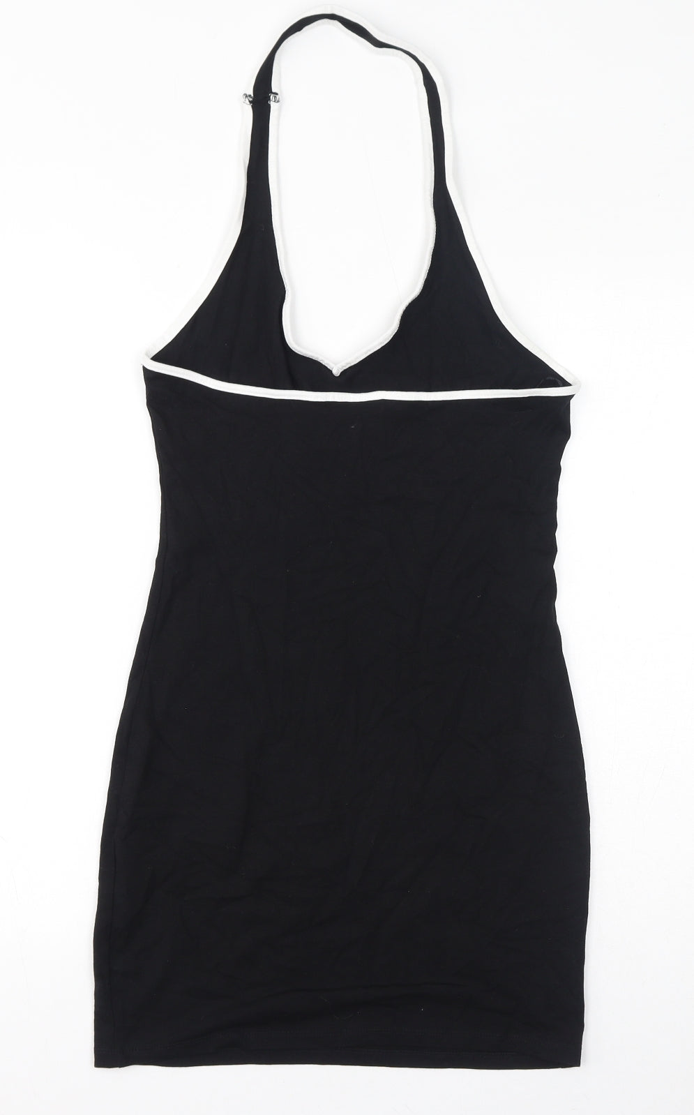 Divided by H&M Womens Black Cotton Bodycon Size M Halter Pullover - Open Back