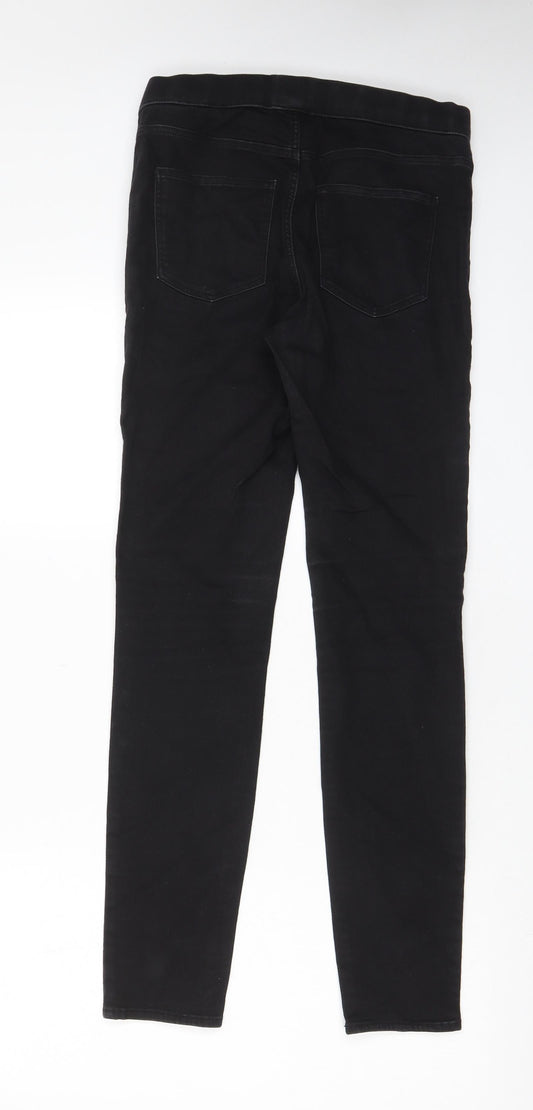 H&M Womens Black Cotton Jegging Jeans Size 10 L30 in Regular - Pockets