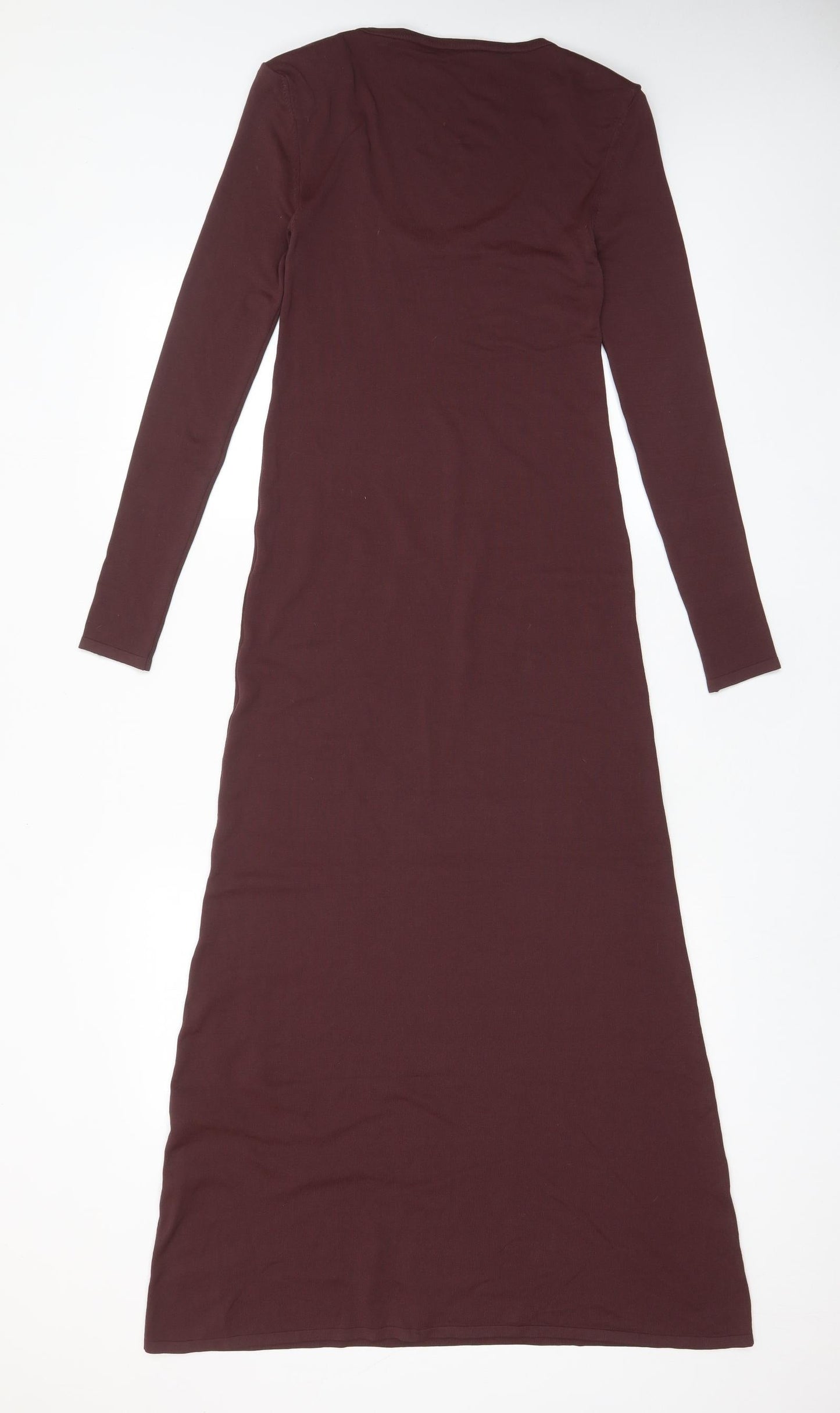 Zara Womens Red Polyamide A-Line Size S Crew Neck Pullover - Shoulder pads