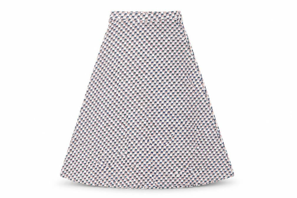Marks and Spencer Womens Pink Geometric Polyester A-Line Skirt Size 6 - Elastic waist