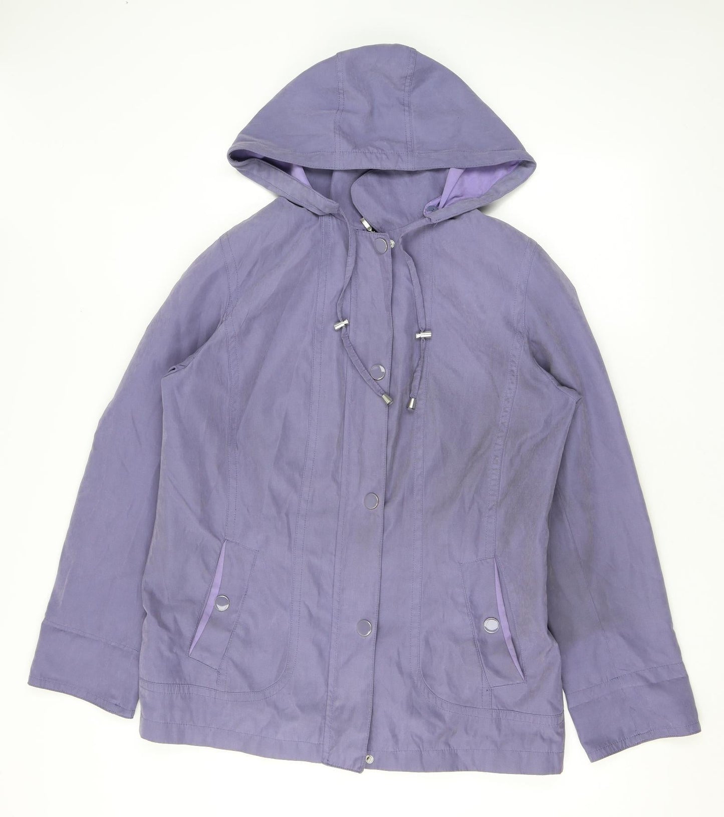 EWM Womens Purple Anorak Coat Size 12 Zip
