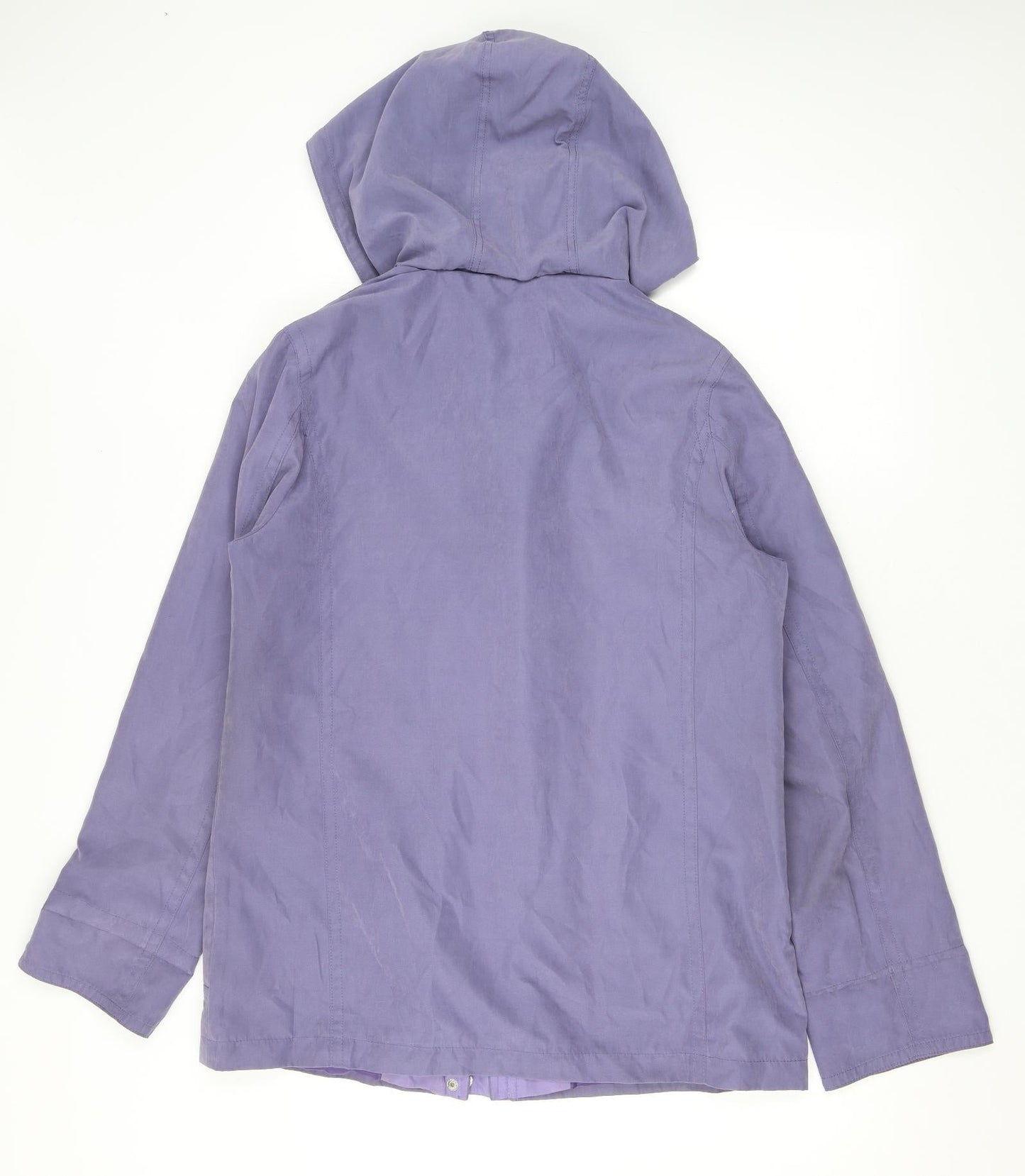 EWM Womens Purple Anorak Coat Size 12 Zip