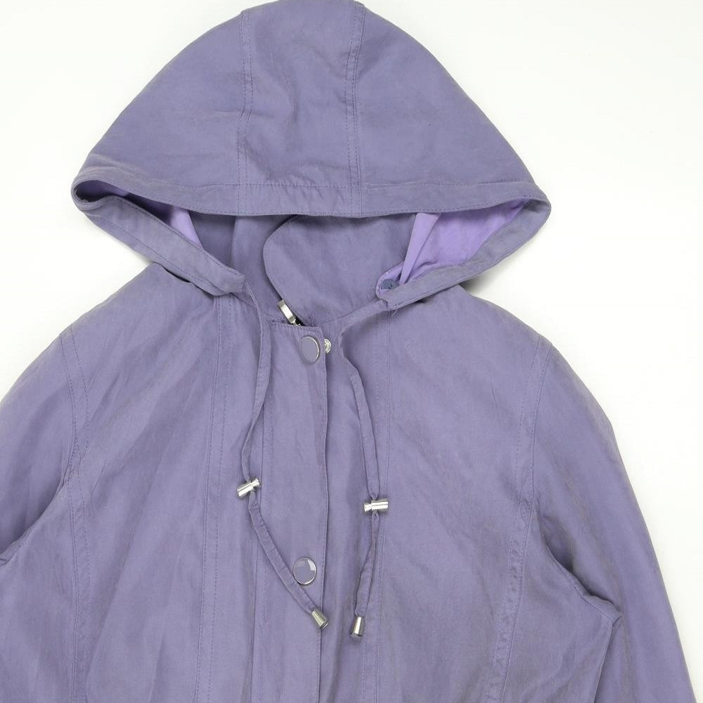 EWM Womens Purple Anorak Coat Size 12 Zip