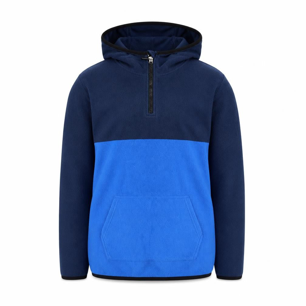 Glacier Point Boys Blue Colourblock Polyester Pullover Hoodie Size 12 Years Zip