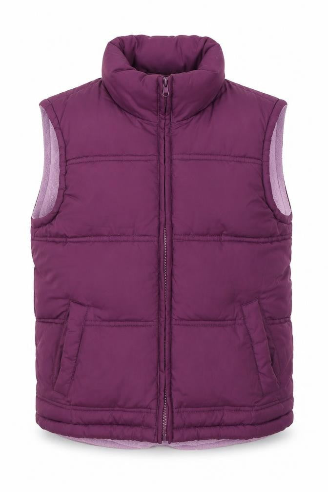 Brotes Womens Purple Gilet Coat Size 14 Zip