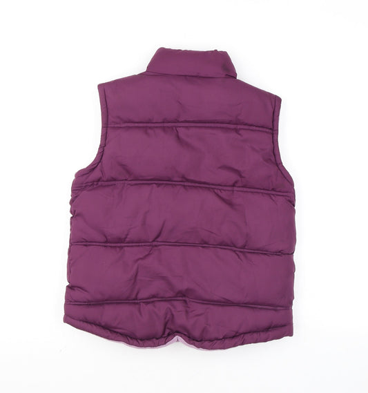 Brotes Womens Purple Gilet Coat Size 14 Zip