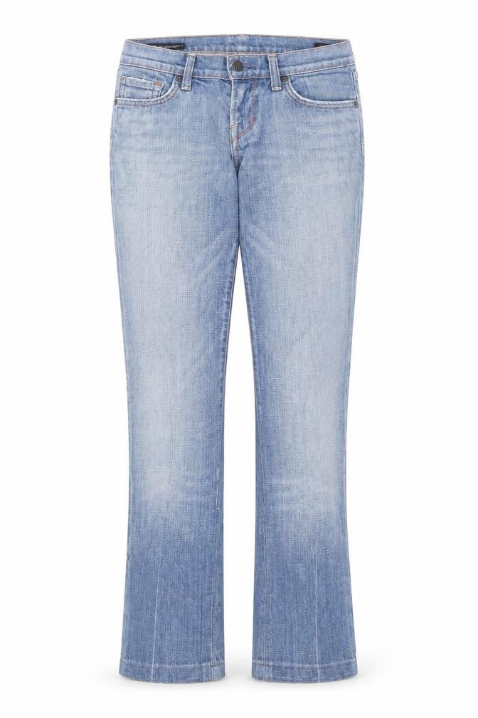 Jerome Dahan Womens Blue Cotton Bootcut Jeans Size 28 in L27 in Regular Zip