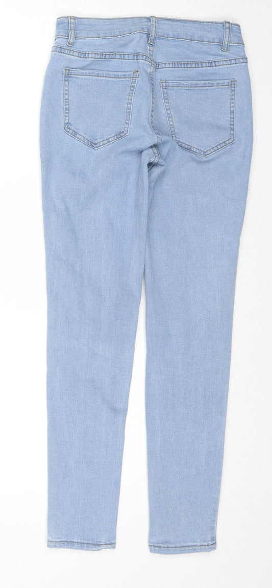 Jeans Womens Blue Cotton Skinny Jeans Size XS L27 in Regular Zip