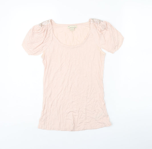 Twenty One Womens Pink Polyester Basic Tank Size S Scoop Neck