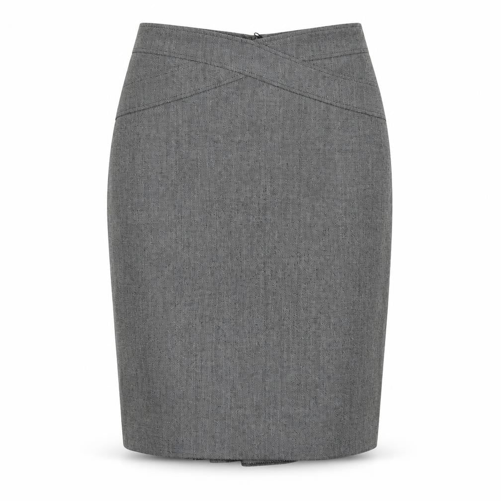 Marks and Spencer Womens Grey Polyester Straight & Pencil Skirt Size 12 Zip
