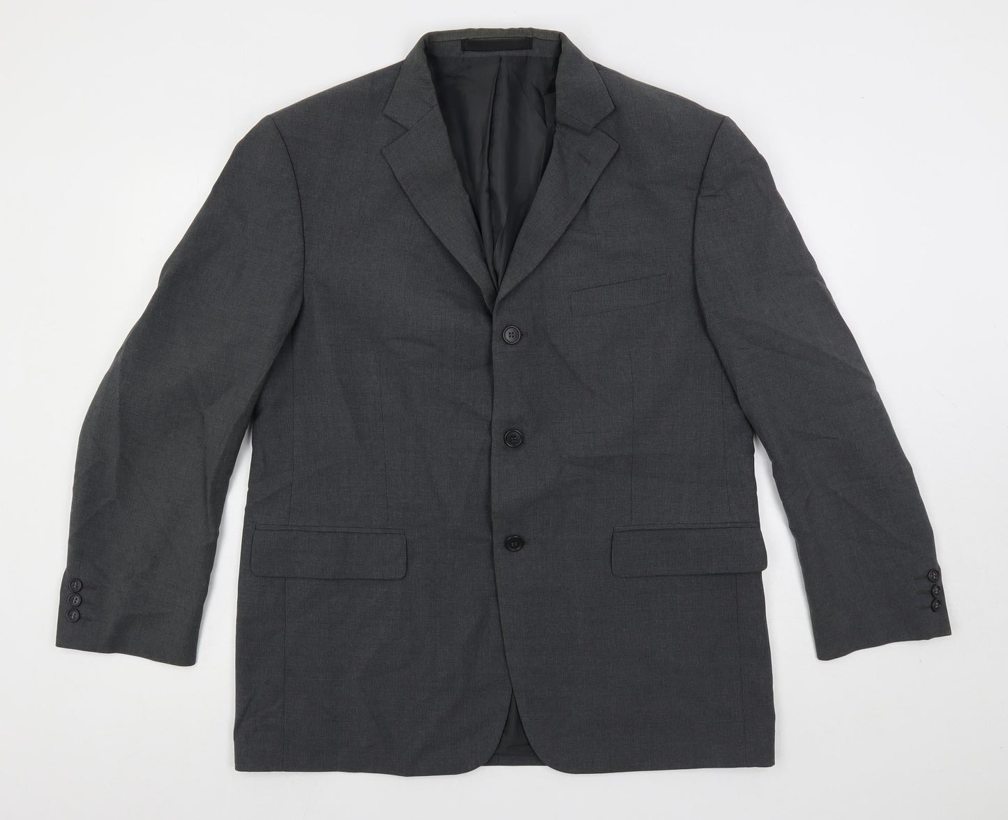 Marks and Spencer Mens Grey Polyester Jacket Suit Jacket Size 42 Regular