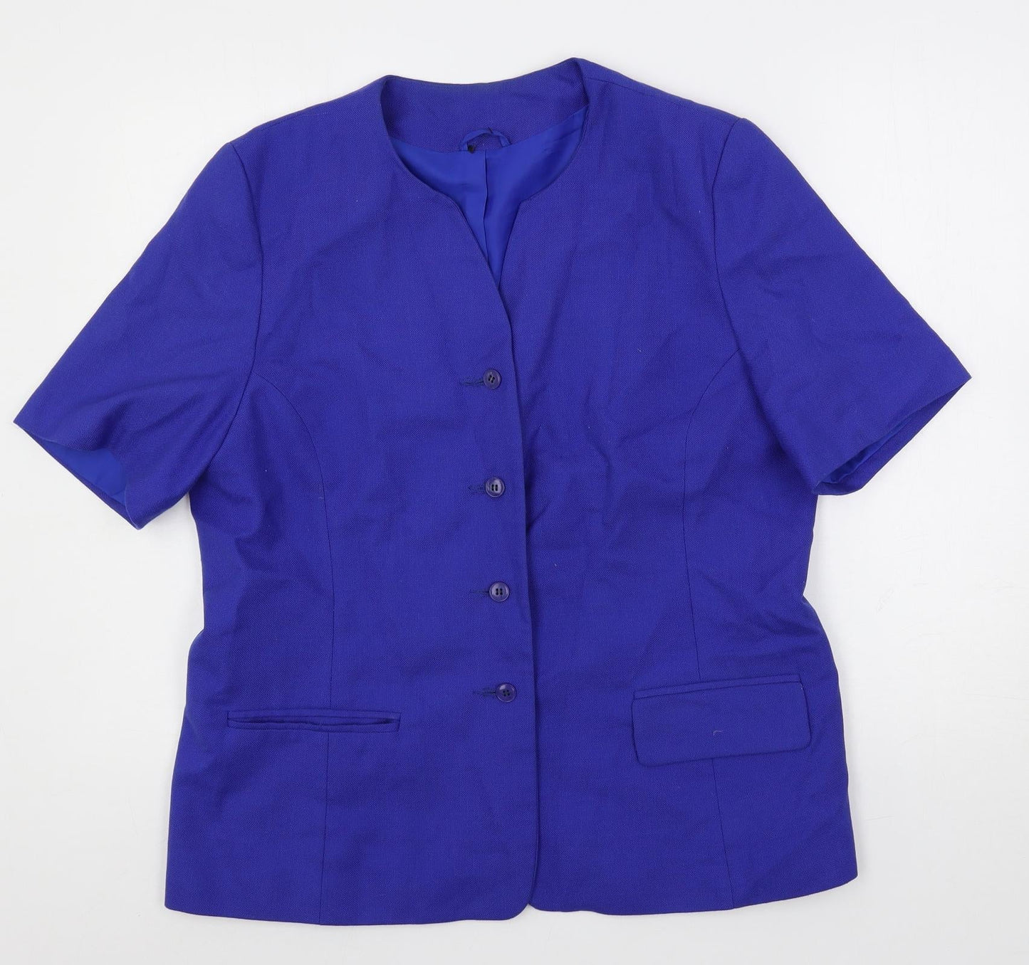 Debenhams Womens Blue Jacket Blazer Size 16 Button