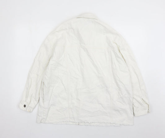 Zara Womens White Jacket Size XS Button