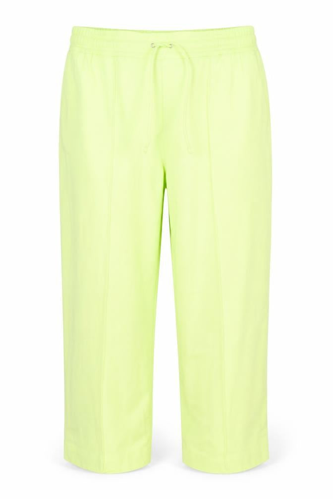 Marks and Spencer Womens Green Polyester Trousers Size 18 L30 in Regular Tie