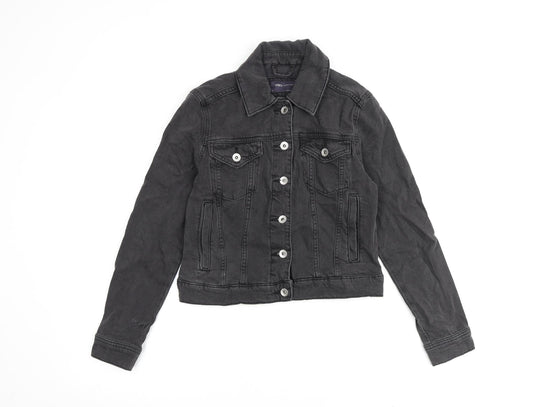 Marks and Spencer Womens Grey Jacket Size 8 Button