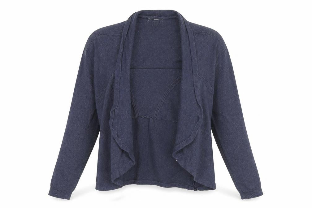 Old Khaki Womens Blue V-Neck Cotton Cardigan Jumper Size S