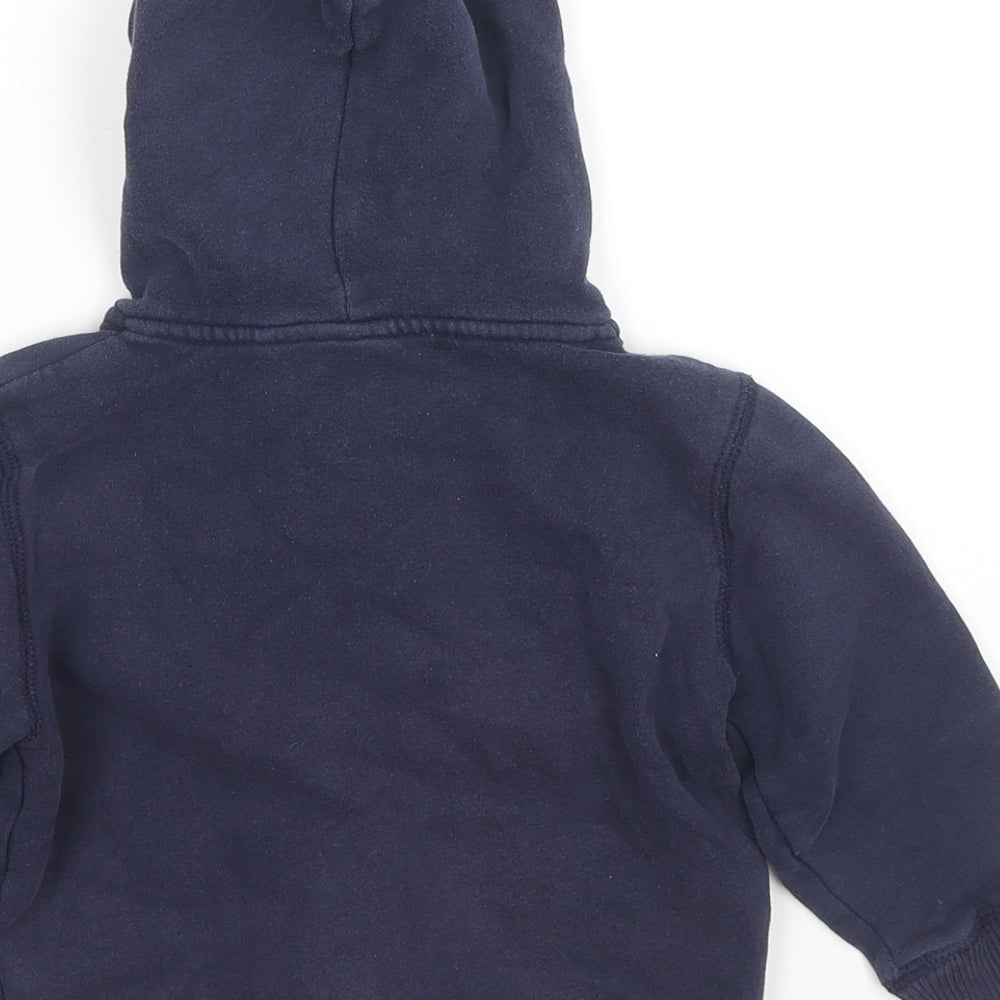 Gap Boys Blue Cotton Full Zip Hoodie Size 2 Years Zip - Logo